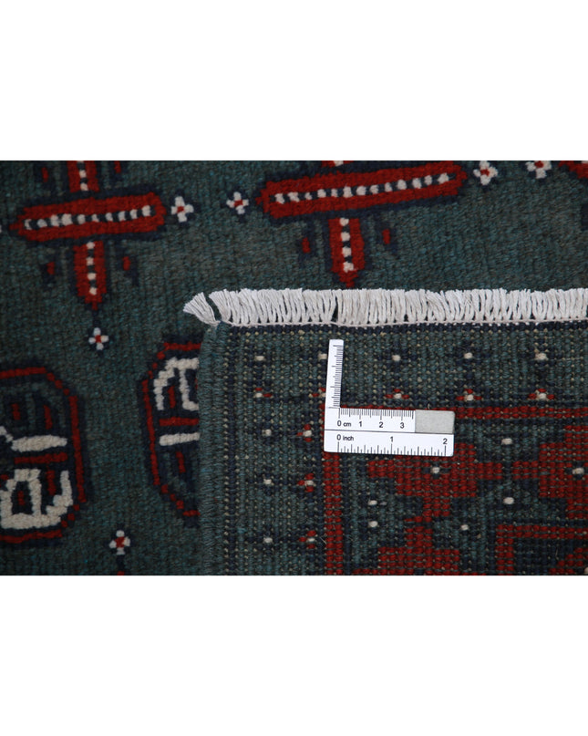 Revival 3' 6" X 4' 9" Hand Knotted Wool Rug 3' 6" X 4' 9" (107 X 145) / Green / Wool