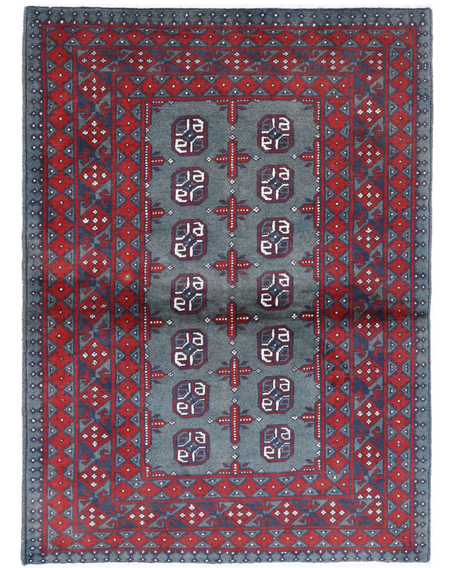 Revival 3' 6" X 4' 9" Hand Knotted Wool Rug 3' 6" X 4' 9" (107 X 145) / Green / Wool