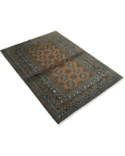 Revival 3' 5" X 4' 9" Hand Knotted Wool Rug 3' 5" X 4' 9" (104 X 145) / Taupe / Wool