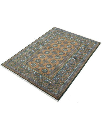 Revival 3' 5" X 4' 9" Hand Knotted Wool Rug 3' 5" X 4' 9" (104 X 145) / Taupe / Wool