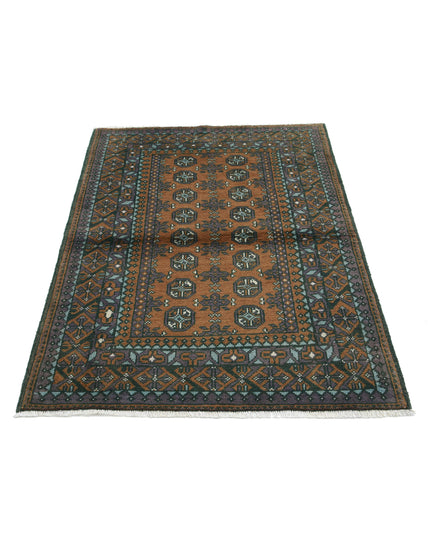 Revival 3' 5" X 4' 9" Hand Knotted Wool Rug 3' 5" X 4' 9" (104 X 145) / Taupe / Wool