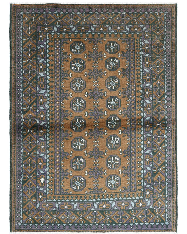 Revival 3' 5" X 4' 9" Hand Knotted Wool Rug 3' 5" X 4' 9" (104 X 145) / Taupe / Wool