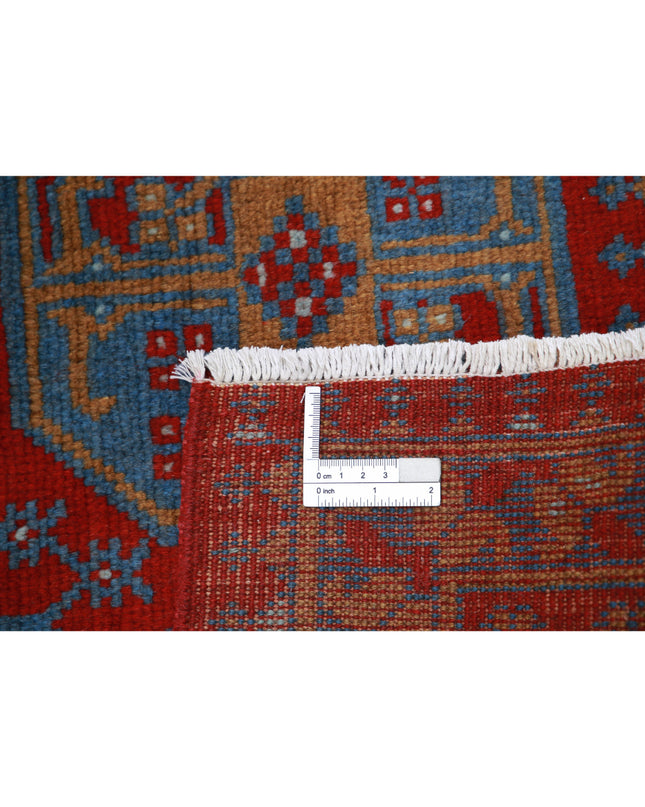 Revival 3' 4" X 4' 9" Hand Knotted Wool Rug 3' 4" X 4' 9" (101 X 145) / Red / Wool