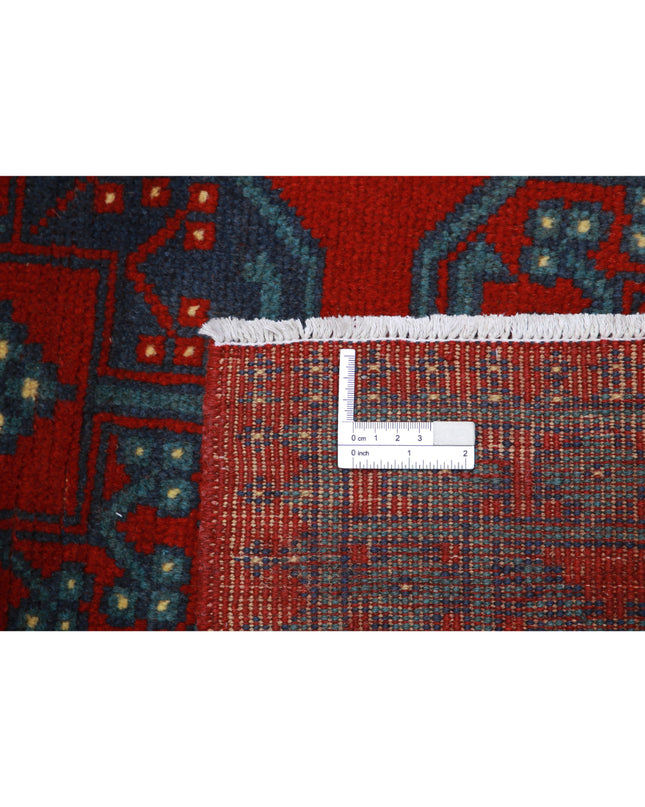 Revival 3' 6" X 4' 9" Hand Knotted Wool Rug 3' 6" X 4' 9" (107 X 145) / Red / Wool