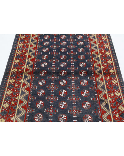 Revival 4' 1" X 5' 9" Hand Knotted Wool Rug 4' 1" X 5' 9" (124 X 175) / Blue / Wool