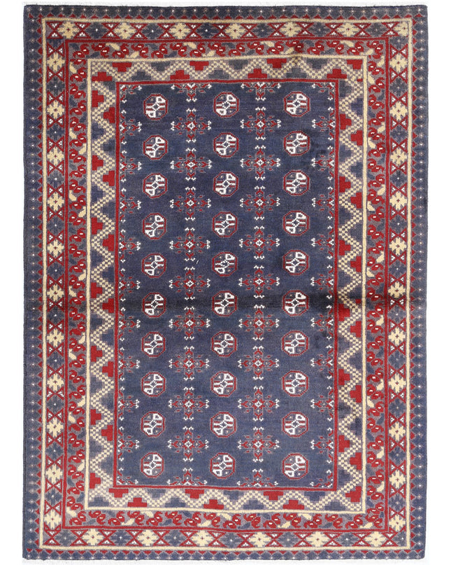 Revival 4' 1" X 5' 9" Hand Knotted Wool Rug 4' 1" X 5' 9" (124 X 175) / Blue / Wool