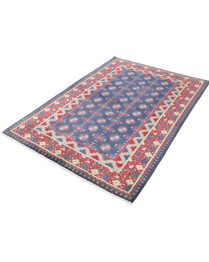 Revival 4' 1" X 5' 10" Hand Knotted Wool Rug 4' 1" X 5' 10" (124 X 178) / Grey / Wool