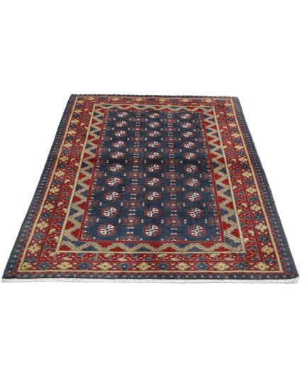 Revival 4' 1" X 5' 10" Hand Knotted Wool Rug 4' 1" X 5' 10" (124 X 178) / Grey / Wool