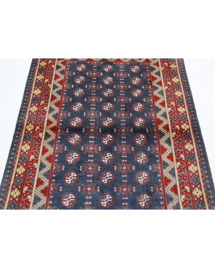 Revival 4' 1" X 5' 10" Hand Knotted Wool Rug 4' 1" X 5' 10" (124 X 178) / Grey / Wool