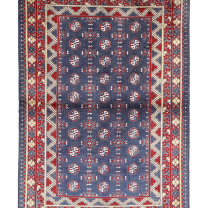 Revival 4' 1" X 5' 10" Hand Knotted Wool Rug 4' 1" X 5' 10" (124 X 178) / Grey / Wool