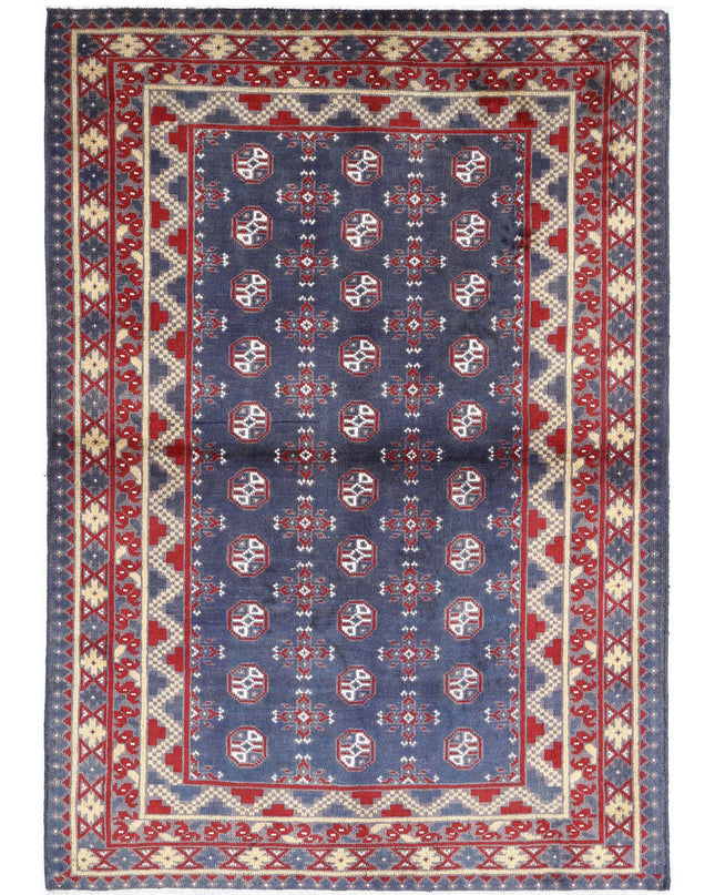 Revival 4' 1" X 5' 10" Hand Knotted Wool Rug 4' 1" X 5' 10" (124 X 178) / Grey / Wool