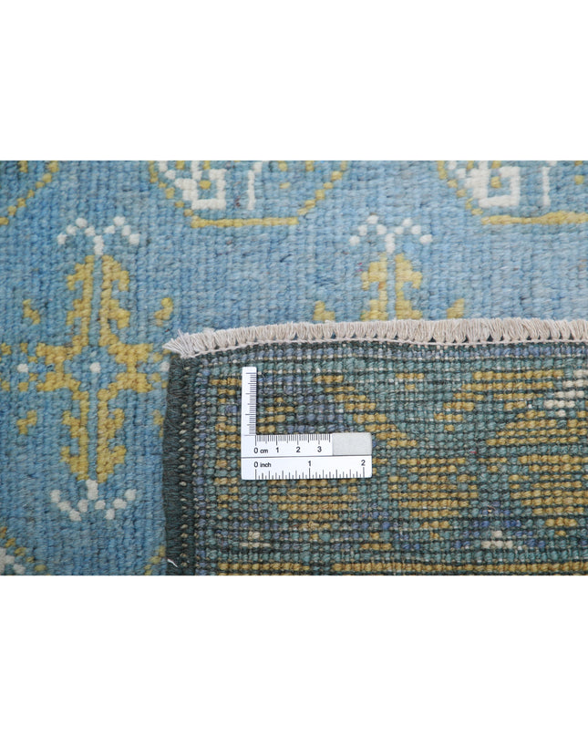 Revival 4' 1" X 5' 7" Hand Knotted Wool Rug 4' 1" X 5' 7" (124 X 170) / Blue / Wool