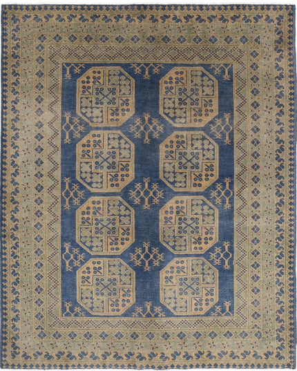 Revival 5' 1" X 6' 2" Hand Knotted Wool Rug 5' 1" X 6' 2" (155 X 188) / Blue / Wool