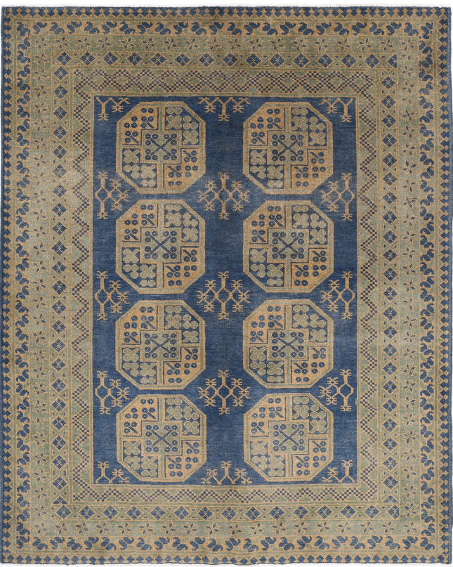Revival 5' 1" X 6' 2" Hand Knotted Wool Rug 5' 1" X 6' 2" (155 X 188) / Blue / Wool