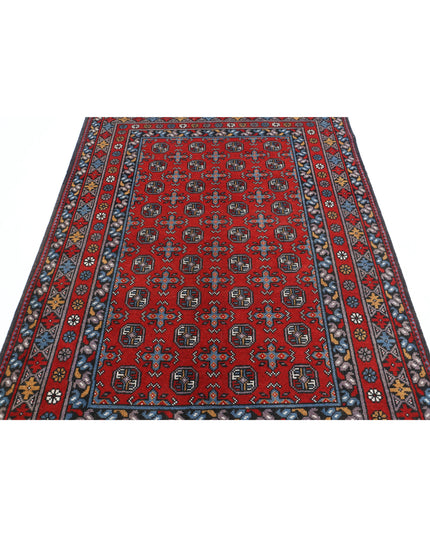 Revival 5' 0" X 6' 7" Hand Knotted Wool Rug 5' 0" X 6' 7" (152 X 201) / Red / Wool
