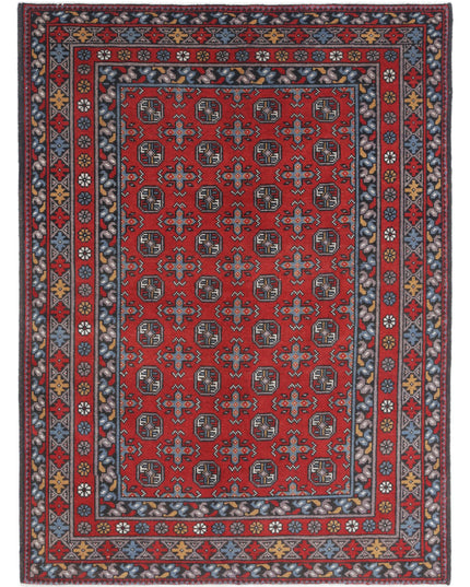 Revival 5' 0" X 6' 7" Hand Knotted Wool Rug 5' 0" X 6' 7" (152 X 201) / Red / Wool