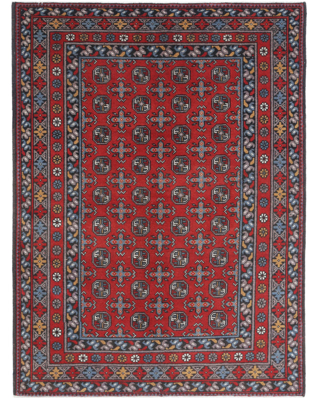 Revival 5' 0" X 6' 7" Hand Knotted Wool Rug 5' 0" X 6' 7" (152 X 201) / Red / Wool