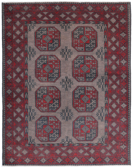 Revival 4' 10" X 6' 1" Hand Knotted Wool Rug 4' 10" X 6' 1" (147 X 185) / Grey / Wool