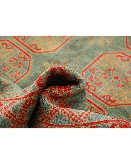 Revival 5' 2" X 6' 4" Hand Knotted Wool Rug 5' 2" X 6' 4" (158 X 193) / Green / Wool