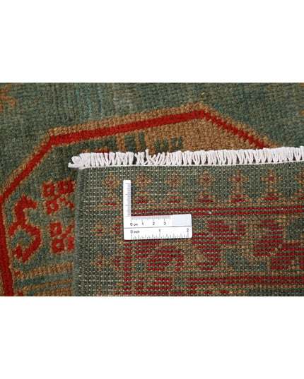 Revival 5' 2" X 6' 4" Hand Knotted Wool Rug 5' 2" X 6' 4" (158 X 193) / Green / Wool