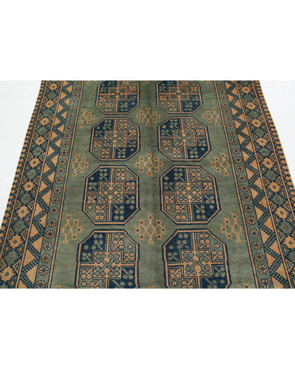 Revival 5' 0" X 6' 6" Hand Knotted Wool Rug 5' 0" X 6' 6" (152 X 198) / Green / Wool