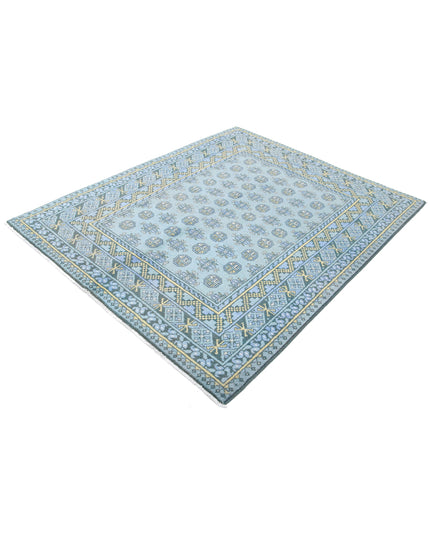Revival 5' 2" X 6' 2" Hand Knotted Wool Rug 5' 2" X 6' 2" (158 X 188) / Blue / Wool