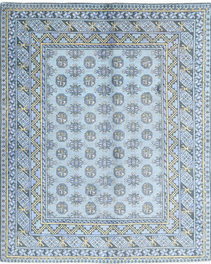 Revival 5' 2" X 6' 2" Hand Knotted Wool Rug 5' 2" X 6' 2" (158 X 188) / Blue / Wool