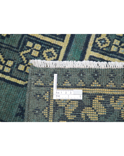 Revival 5' 1" X 6' 2" Hand Knotted Wool Rug 5' 1" X 6' 2" (155 X 188) / Green / Wool
