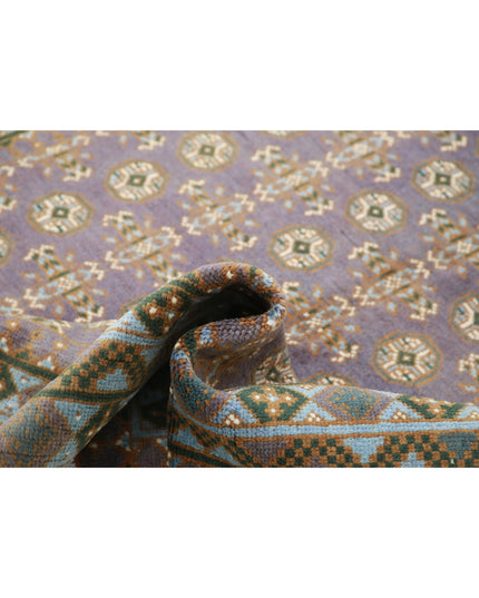 Revival 4' 11" X 6' 2" Hand Knotted Wool Rug 4' 11" X 6' 2" (150 X 188) / Purple / Wool