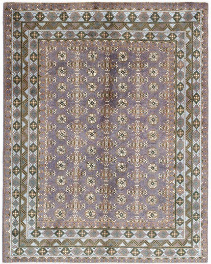 Revival 4' 11" X 6' 2" Hand Knotted Wool Rug 4' 11" X 6' 2" (150 X 188) / Purple / Wool