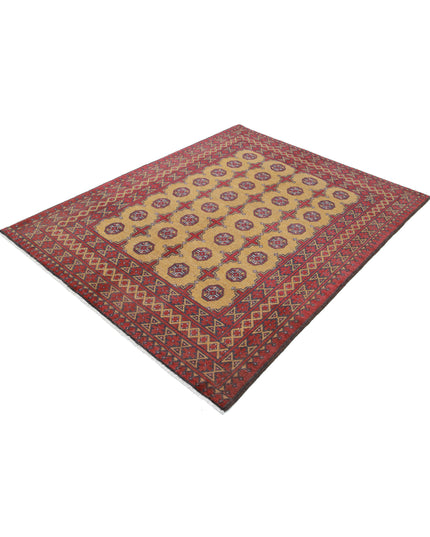 Revival 5' 0" X 6' 5" Hand Knotted Wool Rug 5' 0" X 6' 5" (152 X 196) / Red / Wool