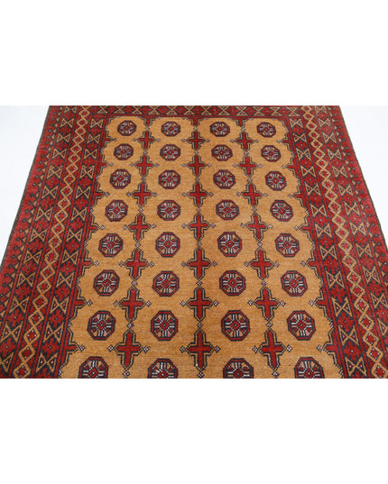 Revival 5' 0" X 6' 5" Hand Knotted Wool Rug 5' 0" X 6' 5" (152 X 196) / Red / Wool