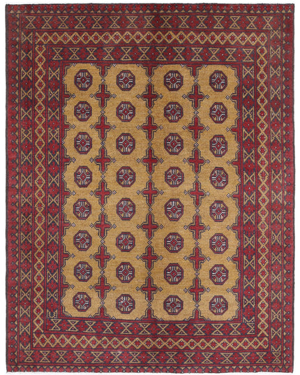 Revival 5' 0" X 6' 5" Hand Knotted Wool Rug 5' 0" X 6' 5" (152 X 196) / Red / Wool