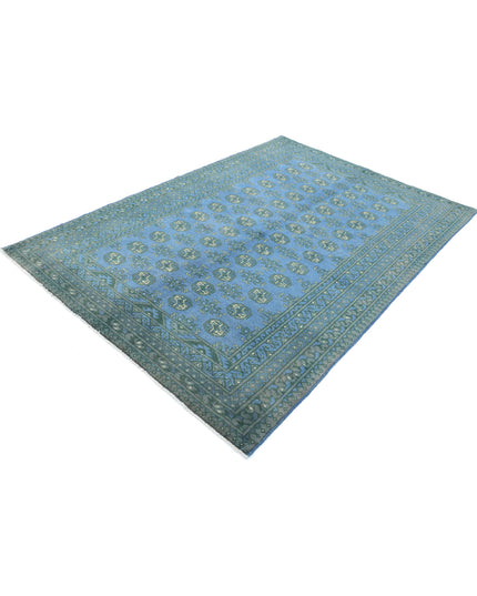 Revival 5' 5" X 7' 9" Hand Knotted Wool Rug 5' 5" X 7' 9" (165 X 236) / Blue / Wool