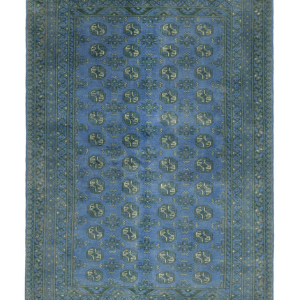 Revival 5' 5" X 7' 9" Hand Knotted Wool Rug 5' 5" X 7' 9" (165 X 236) / Blue / Wool