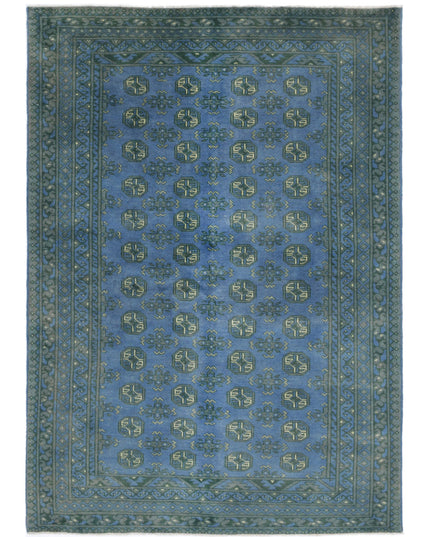 Revival 5' 5" X 7' 9" Hand Knotted Wool Rug 5' 5" X 7' 9" (165 X 236) / Blue / Wool