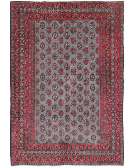 Revival 5' 5" X 7' 9" Hand Knotted Wool Rug 5' 5" X 7' 9" (165 X 236) / Grey / Wool