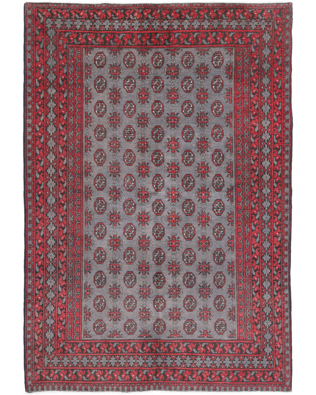 Revival 5' 5" X 7' 9" Hand Knotted Wool Rug 5' 5" X 7' 9" (165 X 236) / Grey / Wool