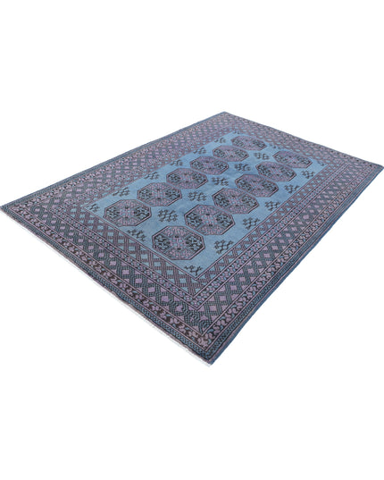Revival 5' 8" X 8' 2" Hand Knotted Wool Rug 5' 8" X 8' 2" (173 X 249) / Blue / Wool