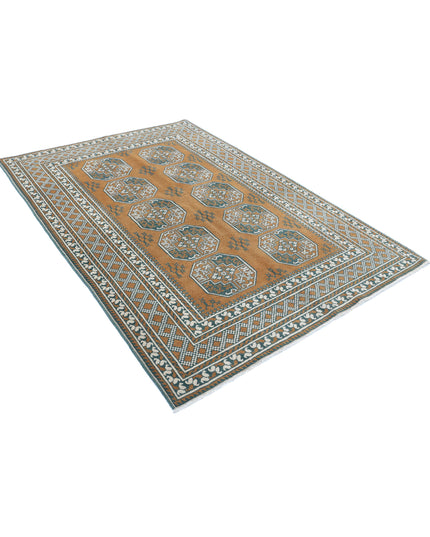 Revival 5' 6" X 7' 11" Hand Knotted Wool Rug 5' 6" X 7' 11" (168 X 241) / Gold / Wool