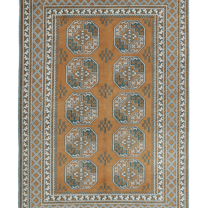 Revival 5' 6" X 7' 11" Hand Knotted Wool Rug 5' 6" X 7' 11" (168 X 241) / Gold / Wool