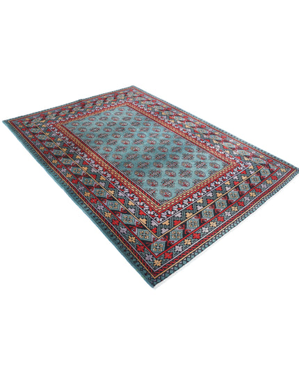 Revival 5' 7" X 7' 7" Hand Knotted Wool Rug 5' 7" X 7' 7" (170 X 231) / Green / Wool