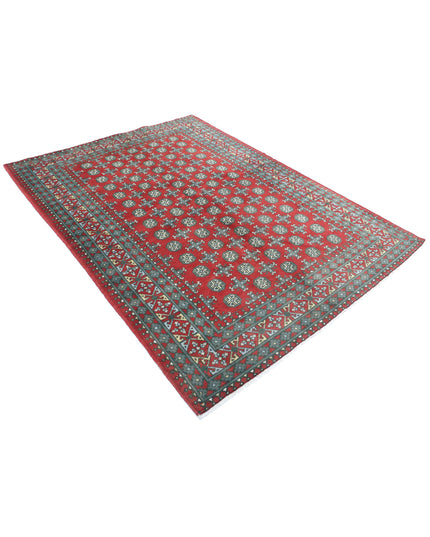 Revival 5' 5" X 7' 8" Hand Knotted Wool Rug 5' 5" X 7' 8" (165 X 234) / Red / Wool