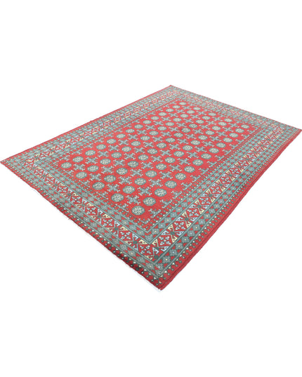 Revival 5' 5" X 7' 8" Hand Knotted Wool Rug 5' 5" X 7' 8" (165 X 234) / Red / Wool