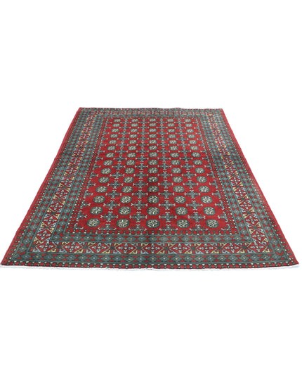 Revival 5' 5" X 7' 8" Hand Knotted Wool Rug 5' 5" X 7' 8" (165 X 234) / Red / Wool