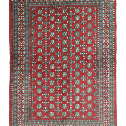 Revival 5' 5" X 7' 8" Hand Knotted Wool Rug 5' 5" X 7' 8" (165 X 234) / Red / Wool