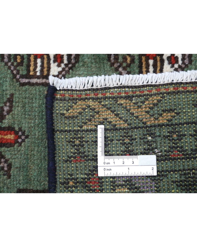 Revival 5' 3" X 8' 1" Hand Knotted Wool Rug 5' 3" X 8' 1" (160 X 246) / Green / Wool