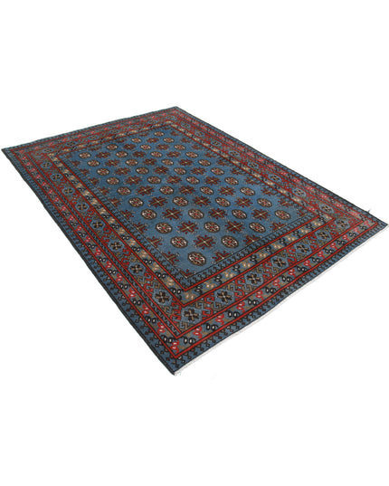 Revival 5' 7" X 7' 8" Hand Knotted Wool Rug 5' 7" X 7' 8" (170 X 234) / Blue / Wool