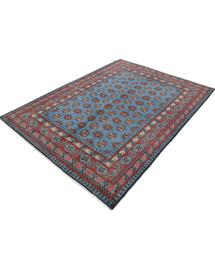 Revival 5' 7" X 7' 8" Hand Knotted Wool Rug 5' 7" X 7' 8" (170 X 234) / Blue / Wool