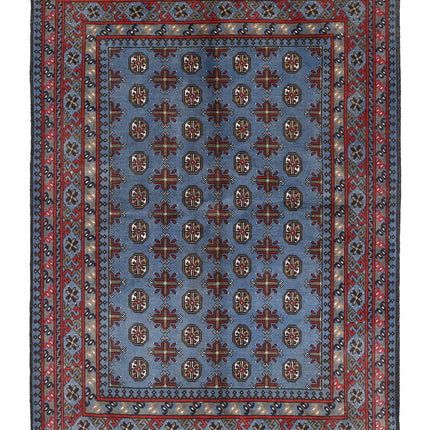 Revival 5' 7" X 7' 8" Hand Knotted Wool Rug 5' 7" X 7' 8" (170 X 234) / Blue / Wool